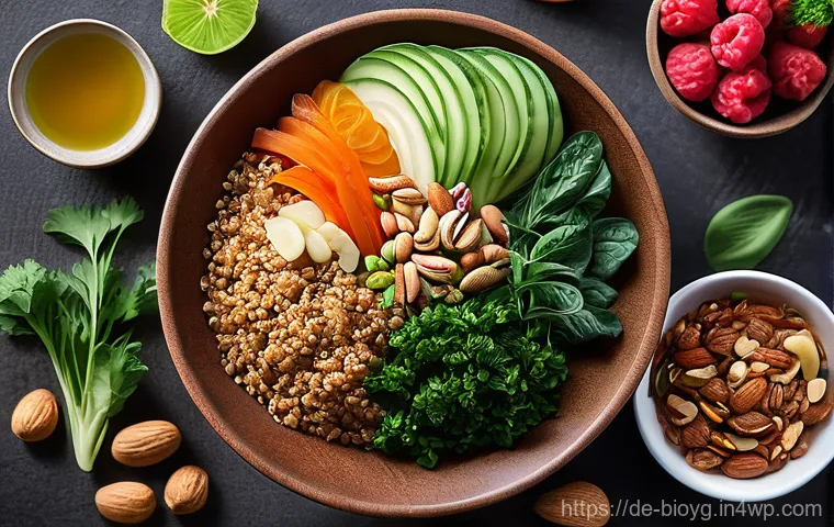 바이오해킹의 최근 연구 결과 - **Prompt 1: Vibrant Personalized Nutrition and Gut Health**
    A bright, high-resolution, photoreal...